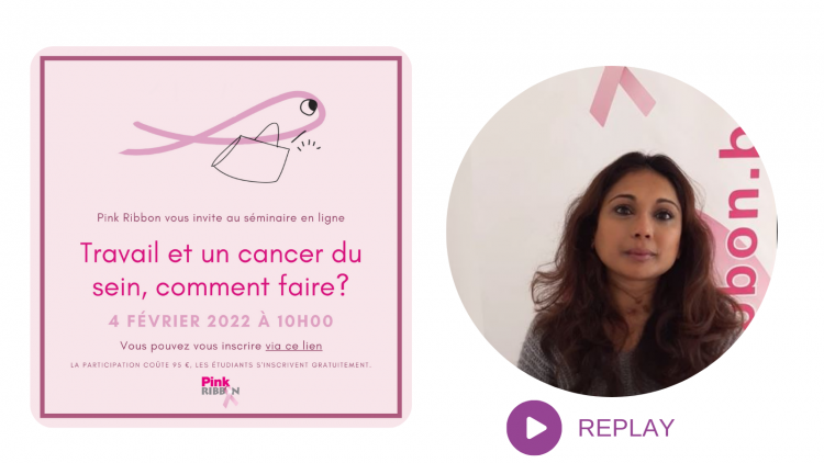 Replay intervention "Conseils coach pour un retour au travail réussi après un cancer" - Pink Monday