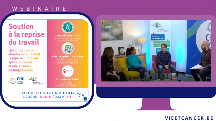 Un webinaire sur le soutien à la reprise du travail avec 3 experts